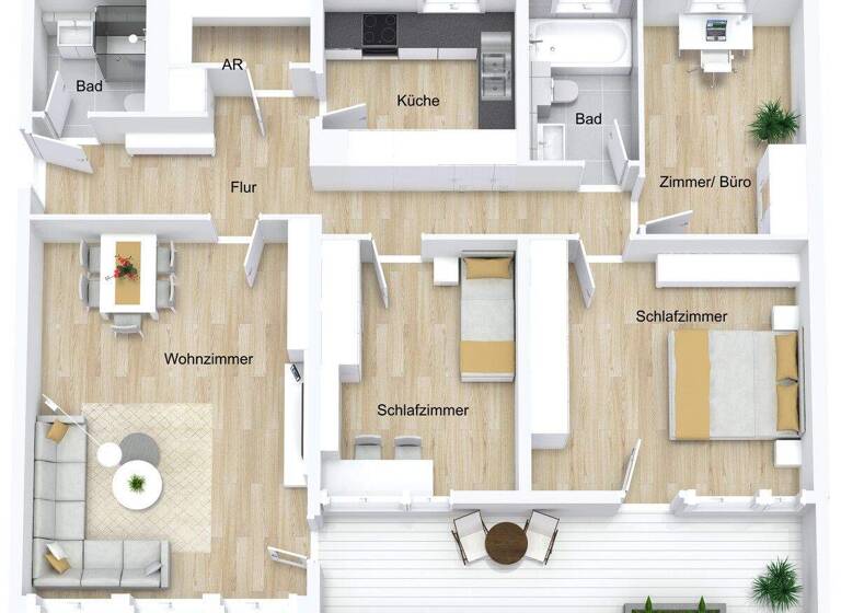 Wohnung zum Kauf 368.000 € 4 Zimmer 101,5 m² Weststadt Karlsruhe 76133