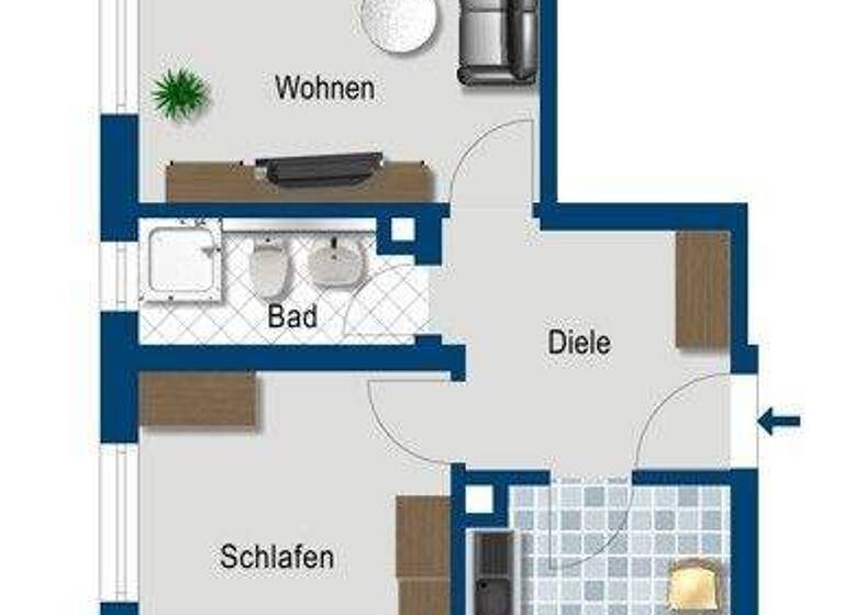 Wohnung zur Miete 601 € 2 Zimmer 56,8 m² 2. Geschoss frei ab 11.04.2026 Bodenbacher Str. 95C Seidnitz/Dobritz Dresden 01277