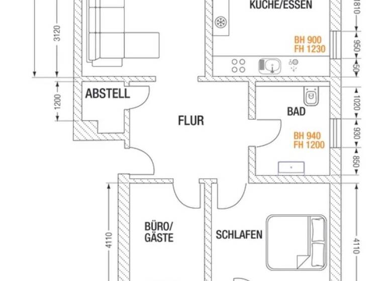 WG-Zimmer zur Miete 1.287 € 3 Zimmer 98 m² Geschoss 3/4 frei ab sofort Niederbreisig Bad Breisig 53498