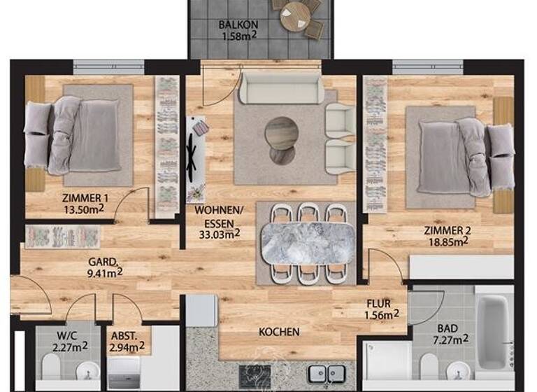 Wohnung zum Kauf - Erstbezug 325.000 € 3 Zimmer 90,4 m² Grünenwört Wertheim/Grünenwört 97877