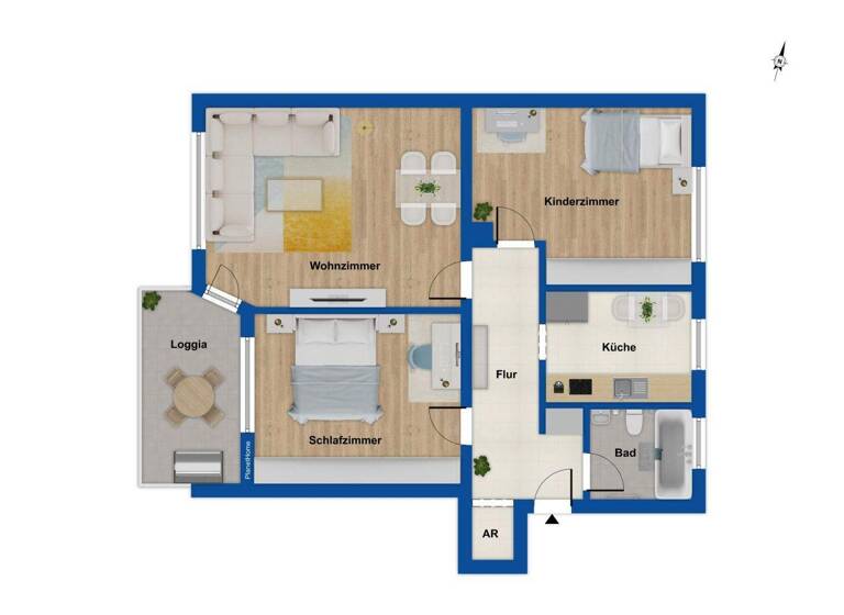 Wohnung zum Kauf 299.000 € 3 Zimmer 76 m² 2. Geschoss Röttgen Bonn 53125