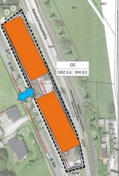 Gewerbegrundstück zur Miete provisionsfrei 0,95 € 4.260 m² Grundstück Bahnhof Hörpolding Hörpolding Traunreut 83301