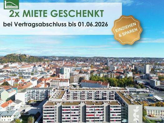 Wohnung zur Miete 614 € 3 Zimmer 81,8 m² 1. Geschoss Eggenberger Gürtel 52 Gries Graz 8020