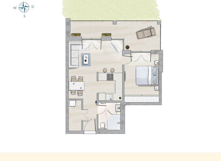 Terrassenwohnung zum Kauf provisionsfrei 568.500 € 2 Zimmer 49,4 m²<br/>Wohnfläche 1.<br/>Geschoss Zingst Zingst 18374