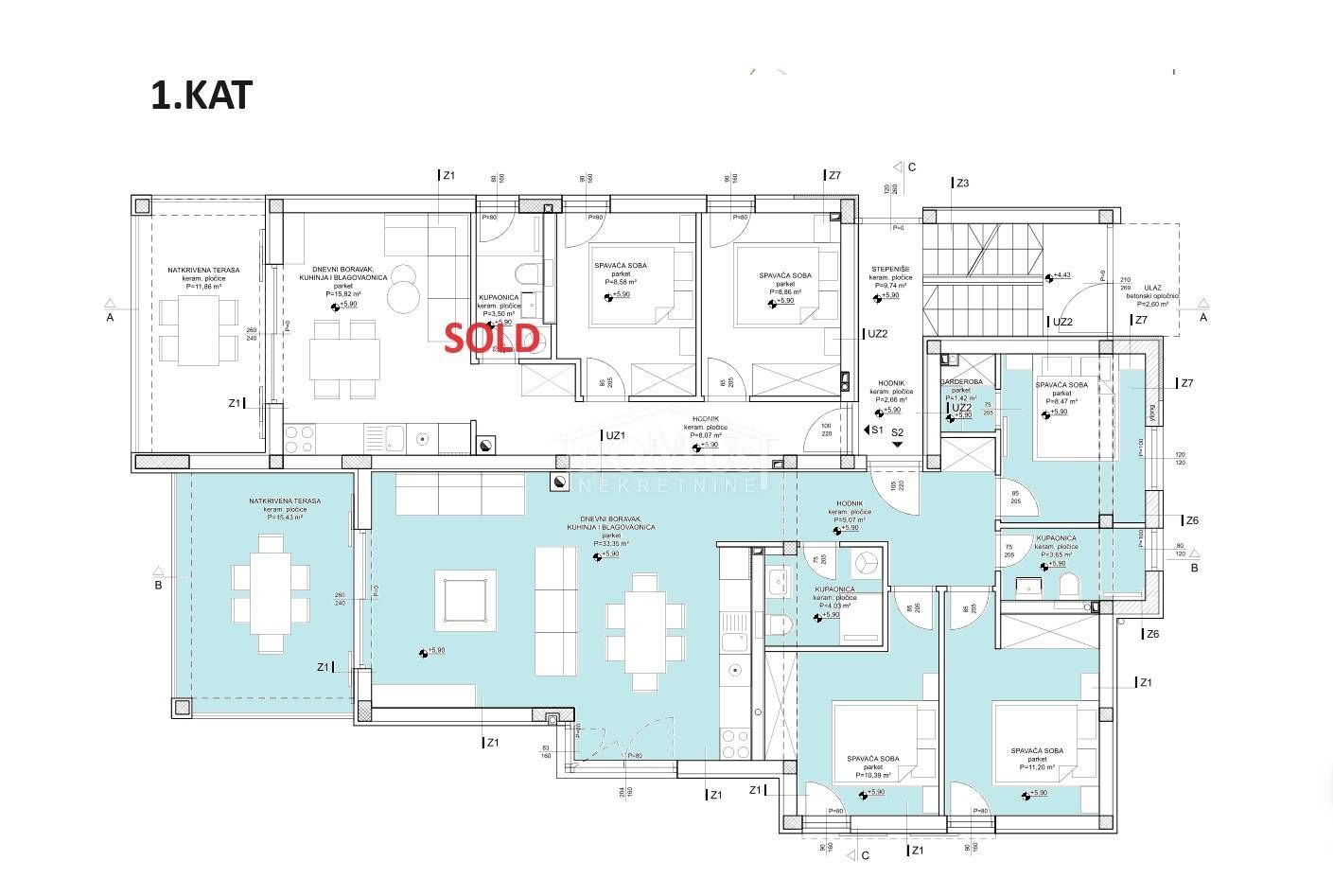 Wohnung zum Kauf 531.888 € 4 Zimmer 88 m²<br/>Wohnfläche 1.<br/>Geschoss Jezera