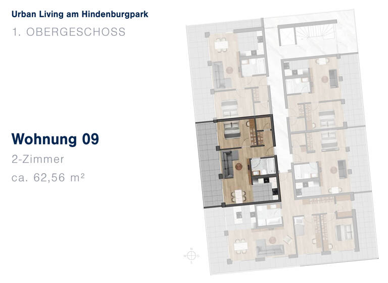 Wohnung zum Kauf 416.575 € 2 Zimmer 62,6 m²<br/>Wohnfläche Schubertstr. 2 Ingolstadt Ingolstadt 85057