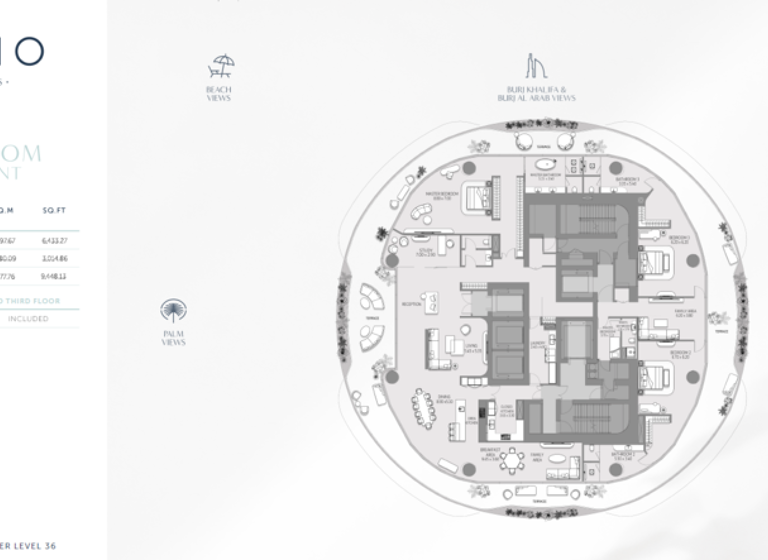 Wohnung zum Kauf - Erstbezug provisionsfrei 12.380.298 € 4 Zimmer 877,8 m² Dubai