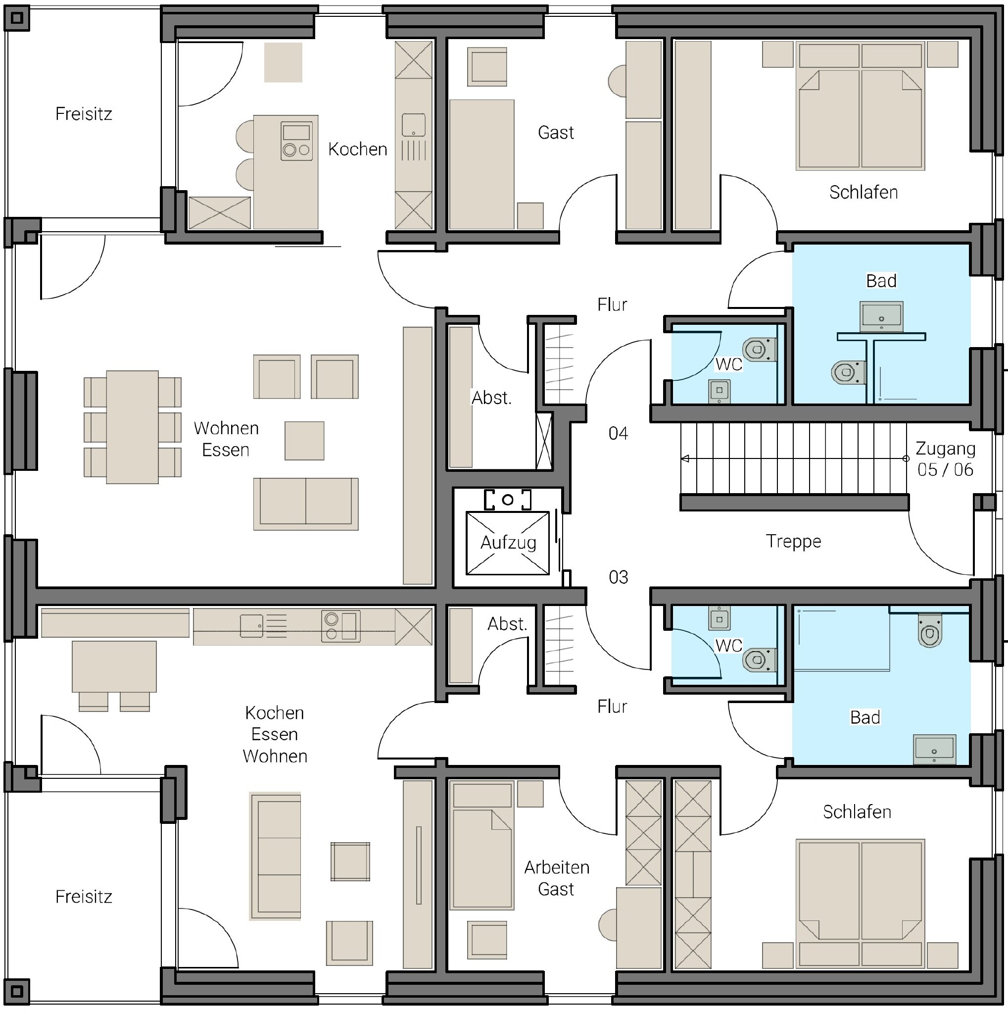 Wohnung zum Kauf provisionsfrei 478.000 € 3 Zimmer 75 m²<br/>Wohnfläche Hoberge - Uerentrup Bielefeld 33619