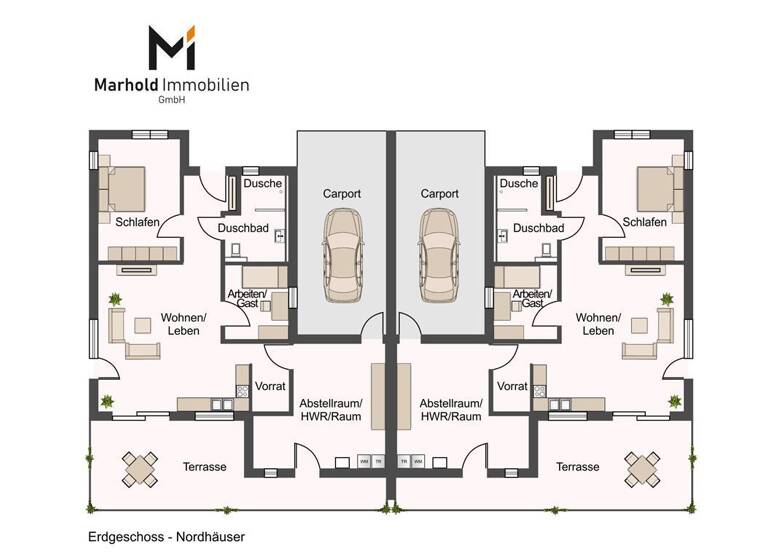 Doppelhaushälfte zum Kauf - Erstbezug 3 Zimmer 122,8 m² 365 m² Grundstück Steyerberg 31595
