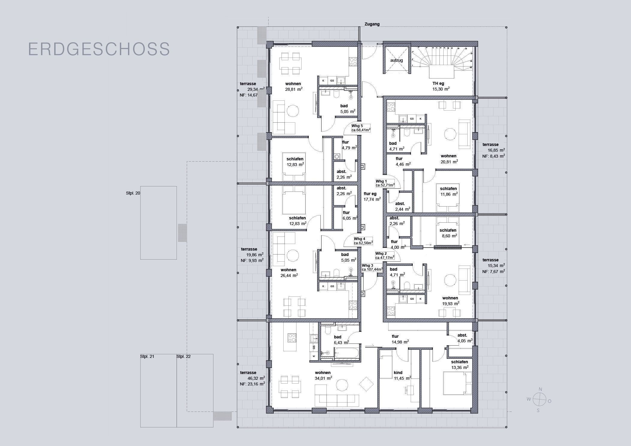 Wohnung zum Kauf provisionsfrei 311.322 € 2 Zimmer 47,2 m²<br/>Wohnfläche 1.<br/>Geschoss Schubertstrasse 2 Nordbahnhof Ingolstadt 85057