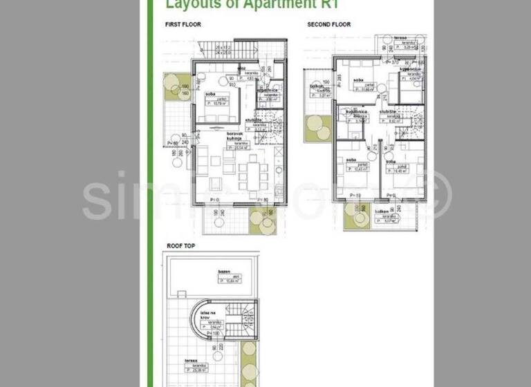 Wohnung zum Kauf 581.159 € 4 Zimmer 195 m² 1. Geschoss Privlaka