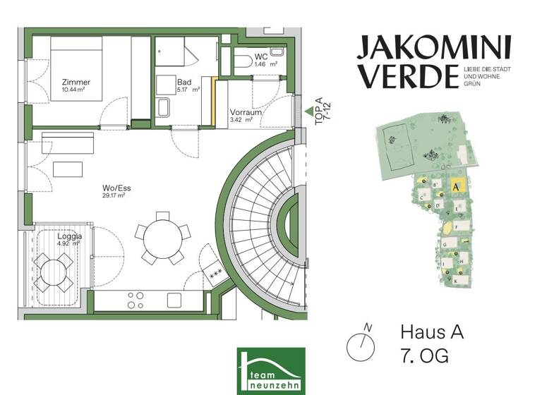 Wohnung zur Miete 693 € 2 Zimmer 50 m²<br/>Wohnfläche 7.<br/>Geschoss Kasernstraße 30A Jakomini Graz 8010