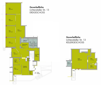 Büro-/Praxisfläche zur Miete provisionsfrei 2.382 € 7 Zimmer 300 m² Bürofläche teilbar ab 300 m² Lichtenstädter Straße 13 Zirndorf Zirndorf 90513