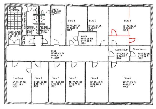 Bürofläche zur Miete 4.081 € 7 Zimmer 371 m²<br/>Bürofläche Margaretenau - Dörnbergpark Regensburg 93049