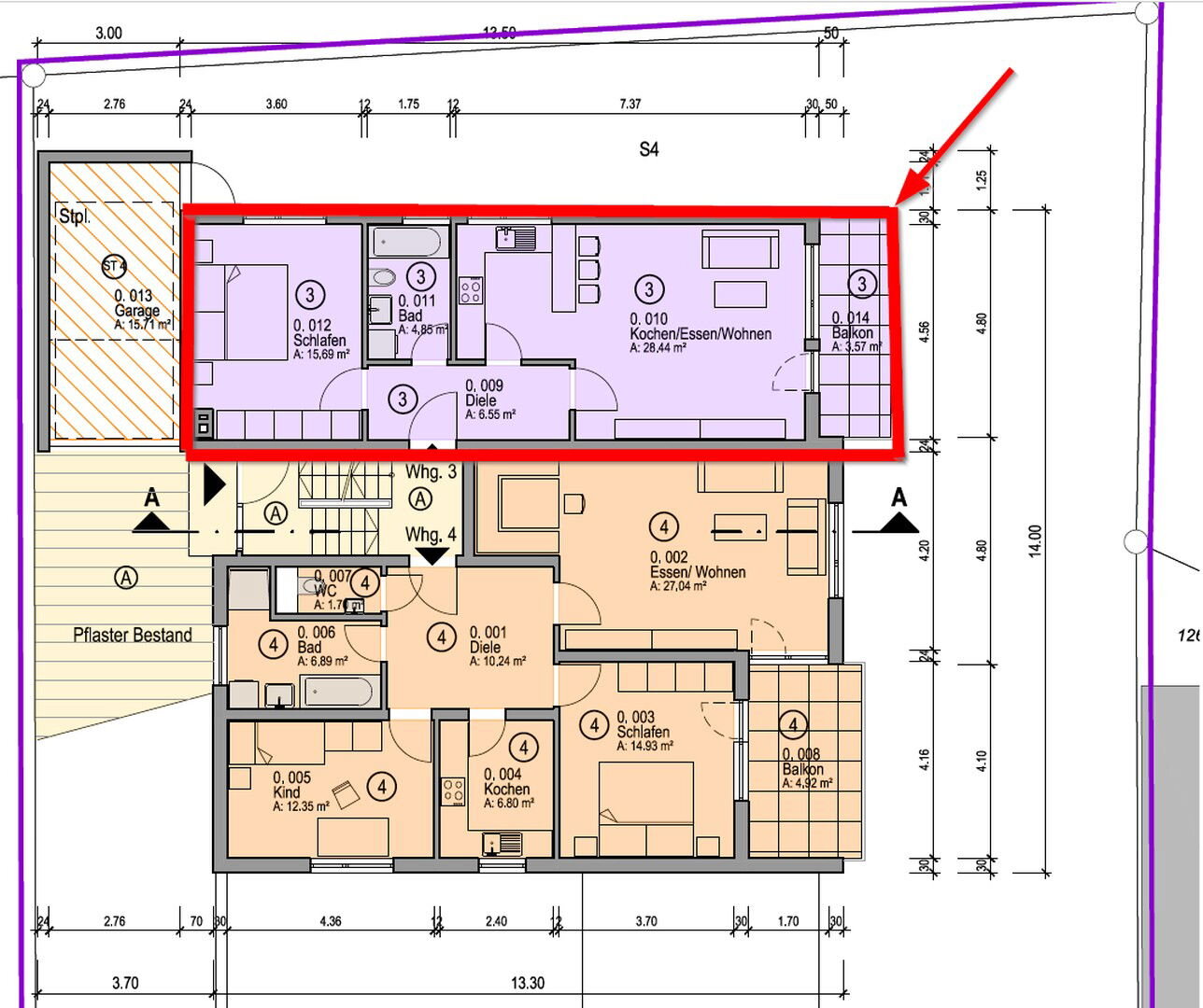 Wohnung zum Kauf provisionsfrei 199.500 € 2 Zimmer 59 m²<br/>Wohnfläche 1.<br/>Geschoss Marsweilerstraße Baindt Baindt 88255