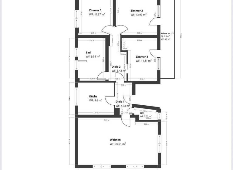 Wohnung zur Miete 1.400 € 4 Zimmer 104 m² frei ab 01.06.2026 Langen 63225