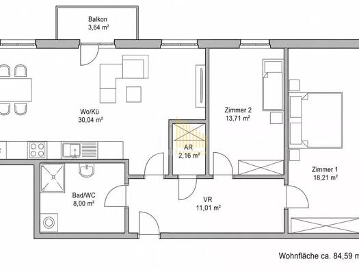 Wohnung zum Kauf 269.000 € 3 Zimmer 75 m² 1. Geschoss Maria-Kundenreich-Straße 5 Bitburg Bitburg 54634