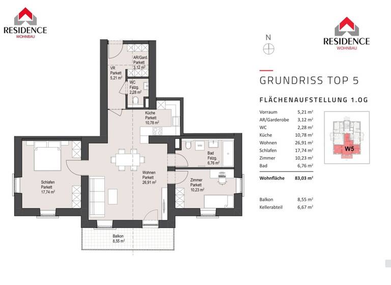 Wohnung zum Kauf - Erstbezug 638.000 € 3 Zimmer 83 m² 1. Geschoss Mertensstraße 7 Salzburg 5020
