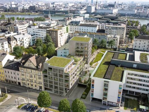 Wohnung zum Kauf - Erstbezug 357.043 € 2,5 Zimmer 48,7 m² 3. Geschoss Kaarstraße 11 und 13 Urfahr Linz 4040
