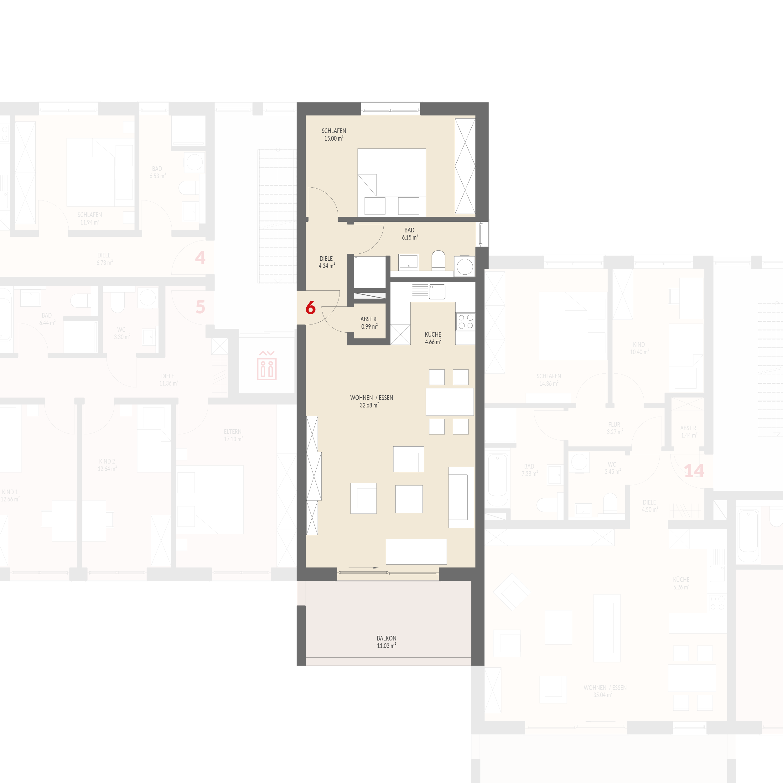 Wohnung zum Kauf provisionsfrei 373.000 € 2 Zimmer 68,4 m²<br/>Wohnfläche 1.<br/>Geschoss Kanderweg Binzen 79589