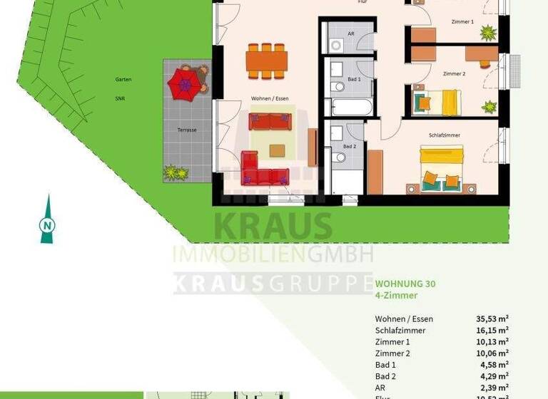 Wohnung zum Kauf provisionsfrei 679.000 € 4 Zimmer 98,6 m² EG Rohrbach Heidelberg 69126