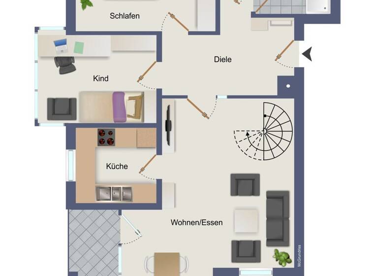 Maisonette zum Kauf 419.000 € 4,5 Zimmer 107 m² EG Betzingen Reutlingen 72770