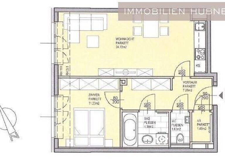 Wohnung zur Miete 912 € 2 Zimmer 50,5 m² 3. Geschoss Wien 1120