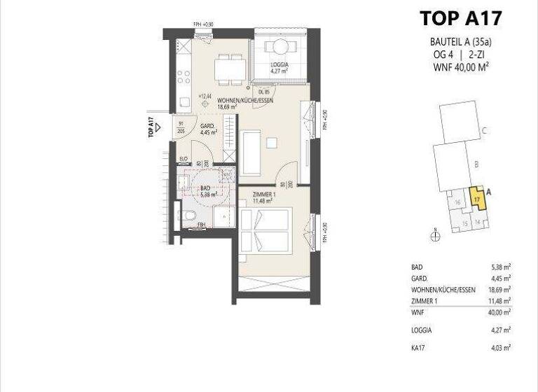 Wohnung zum Kauf - Erstbezug 360.000 € 2 Zimmer 40 m² Schützenstraße 35 Arzl Innsbruck 6020