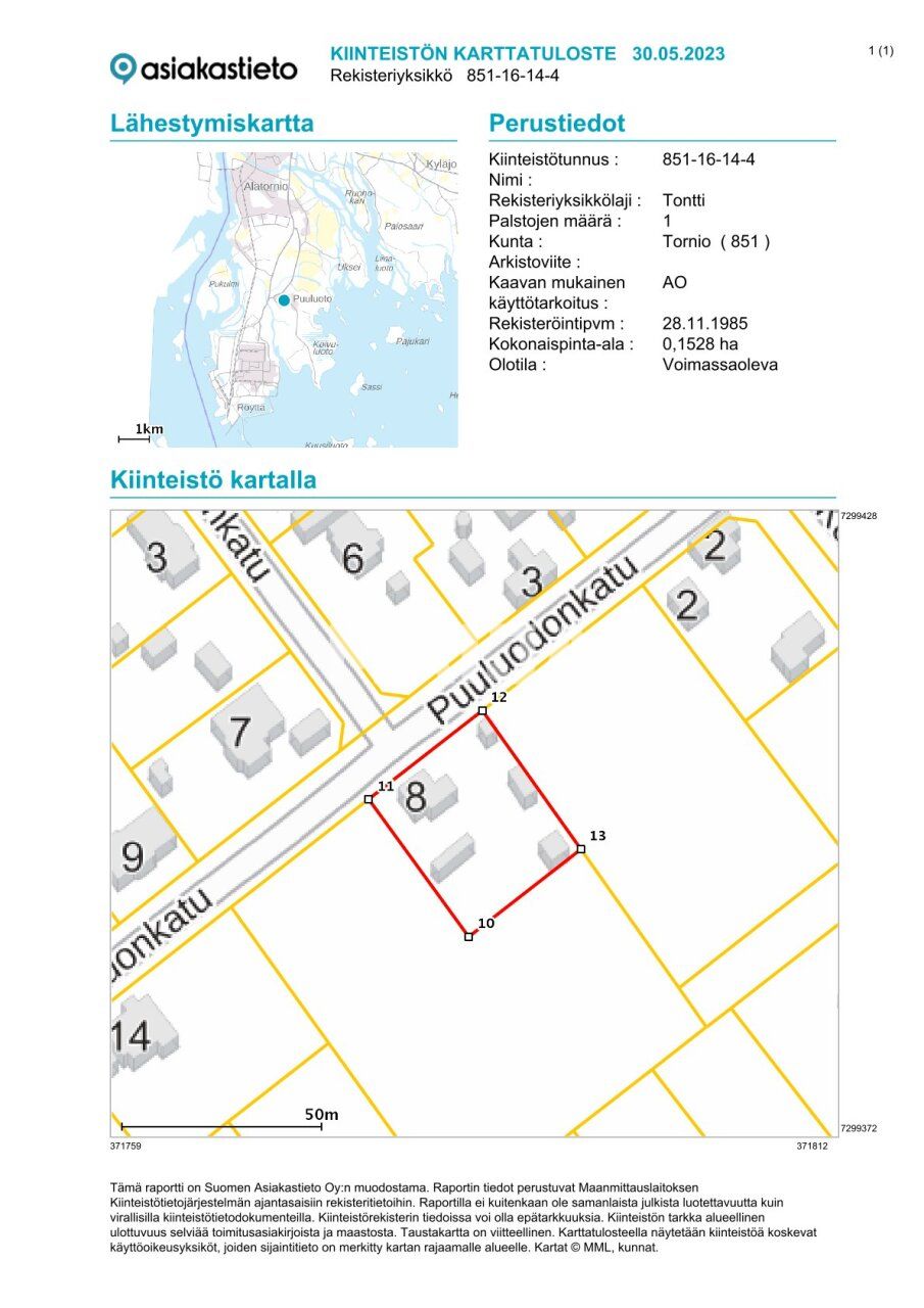 Grundstück zum Kauf 20.000 € 1.528 m²<br/>Grundstück Tornio 95470