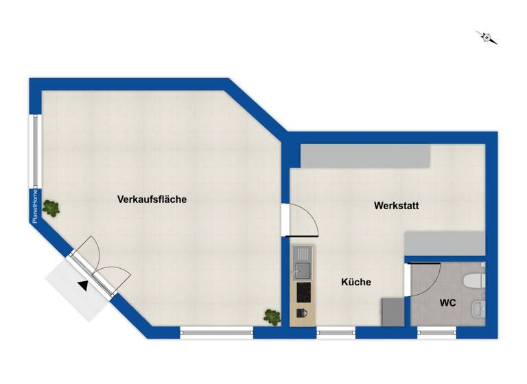Bürofläche zum Kauf 104.000 € 2 Zimmer Paulusviertel Halle 06114
