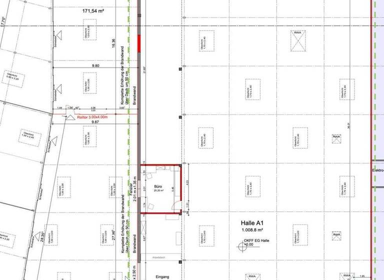 Lagerhalle zur Miete 4.500 € 1.008,8 m² Lagerfläche Platjenwerbe Ritterhude / Platjenwerbe 27721