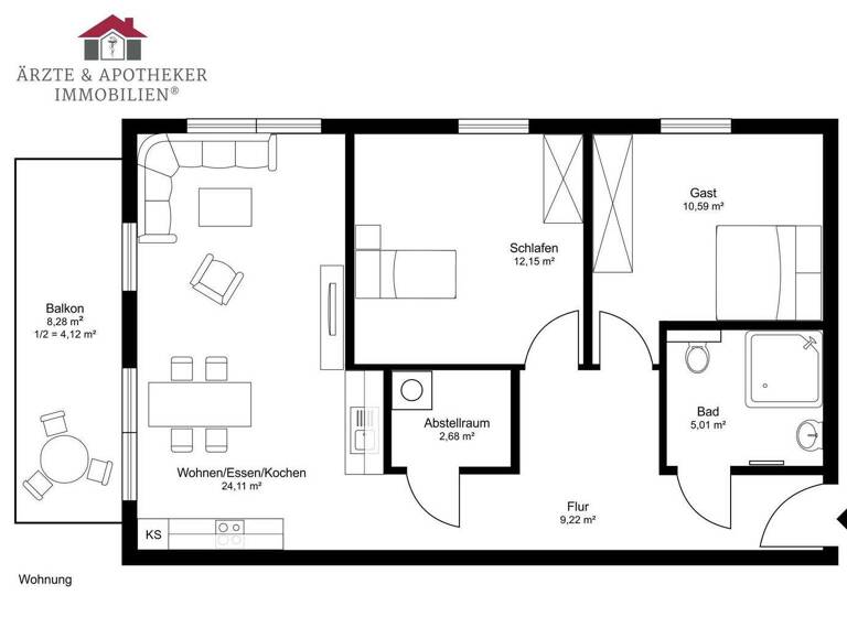 Wohnung zum Kauf 299.000 € 3 Zimmer 73,2 m² Neermoor Moormerland 26802