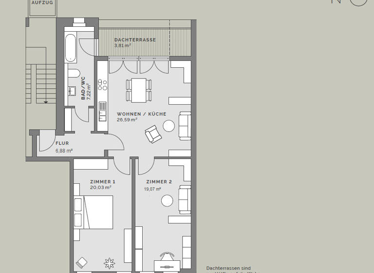 Wohnung zum Kauf provisionsfrei 899.000 € 3 Zimmer 83,6 m²<br/>Wohnfläche Dachgeschoss<br/>Geschoss Paulstraße 21A Moabit Berlin 10557