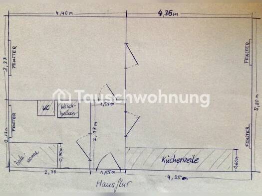 Wohnung zur Miete Tauschwohnung 374 € 2 Zimmer 50 m² EG Nördliche Innenstadt Potsdam 14467