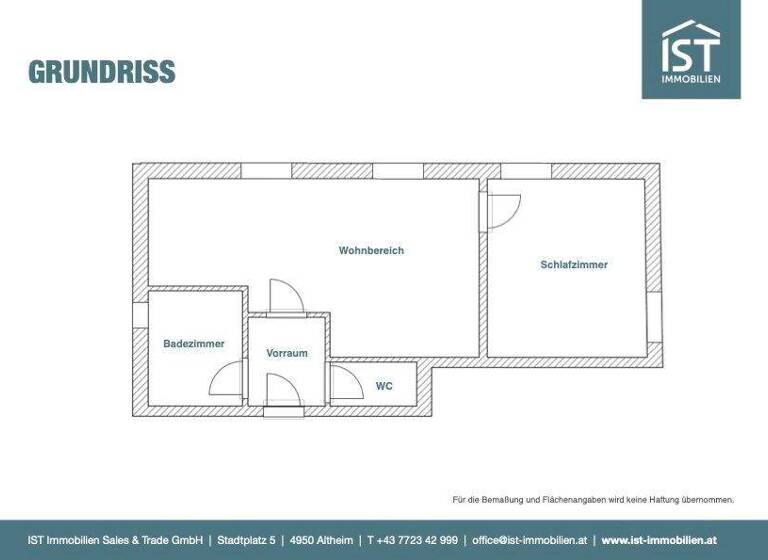 Wohnung zur Miete 490 € 2 Zimmer 35 m² 1. Geschoss frei ab sofort Obernberg am Inn 4982