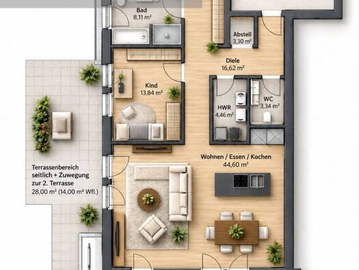 Terrassenwohnung zum Kauf 499.000 € 3 Zimmer 137 m² 1. Geschoss frei ab 01.11.2026 Schwarzenbach Homburg 66424