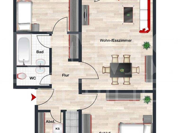 Wohnung zum Kauf 325.000 € 3 Zimmer 83,3 m² 4. Geschoss frei ab 01.05.2026 Neckarrems Remseck am Neckar 71686