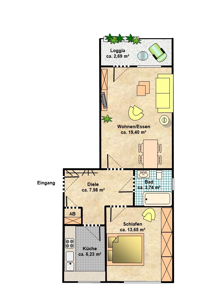 Wohnung zur Miete 585 € 2 Zimmer 54,5 m²<br/>Wohnfläche 2.<br/>Geschoss 01.02.2025<br/>Verfügbarkeit Sieglitzhof Erlangen 91054