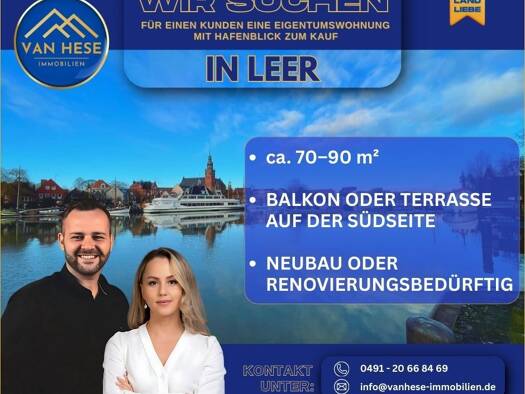 Wohnung zum Kauf 2 Zimmer 90 m² frei ab sofort Ledastrasse Leer 26789