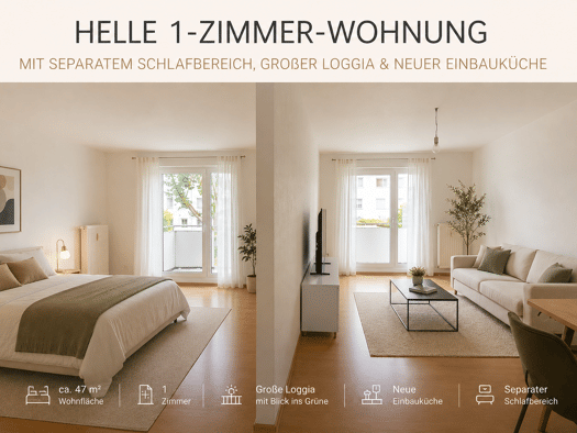 Wohnung zur Miete 750 € 1 Zimmer 47 m² Geschoss 2/3 frei ab sofort Böblingen 71034