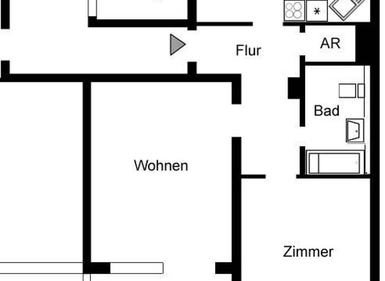 Wohnung zur Miete 634 € 2 Zimmer 66 m² 1. Geschoss frei ab 16.04.2026 Danziger Str. 26 Altstadt-Mitte Oberhausen 46045