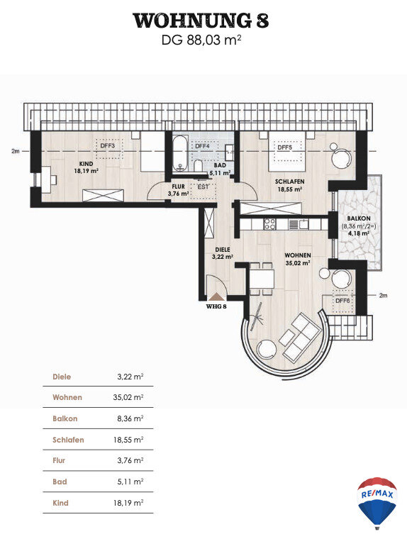 Wohnung zum Kauf 304.900 € 3 Zimmer 88 m²<br/>Wohnfläche Mistelbach Mistelbach 95511