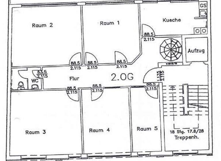 Praxisfläche zur Miete 1.977 € 5 Zimmer 136,4 m² Bürofläche Wandsbeker Marktstraße 151 Wandsbek Hamburg 22041
