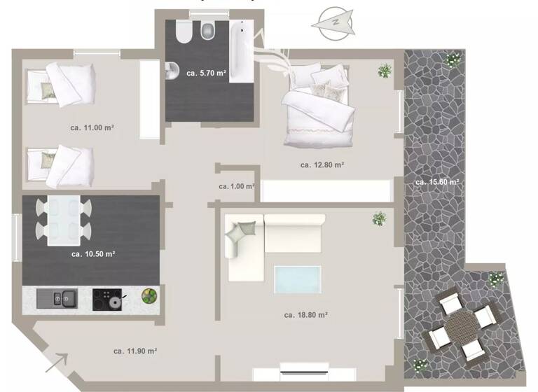 Studio zum Kauf 390.000 € 3 Zimmer 94 m² 1. Geschoss Marling 39020