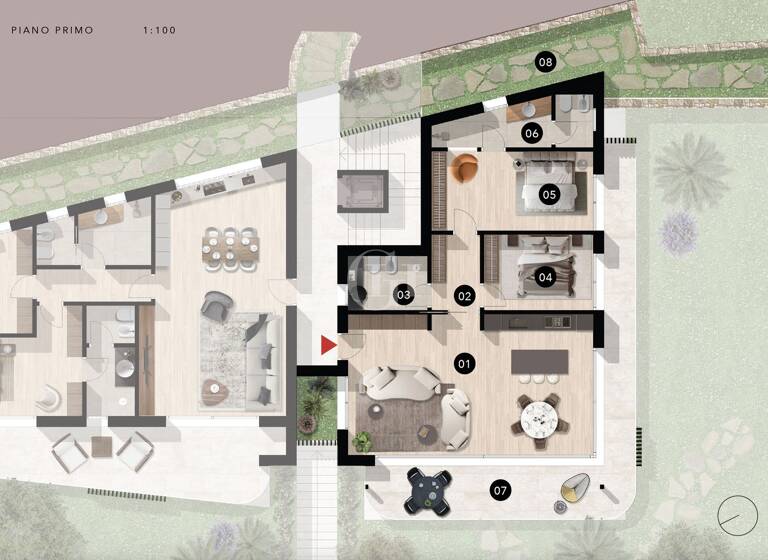 Penthouse zum Kauf - Erstbezug 1.680.000 € 3 Zimmer 96,9 m² EG frei ab sofort Via per Albisano Torri del Benaco 37010