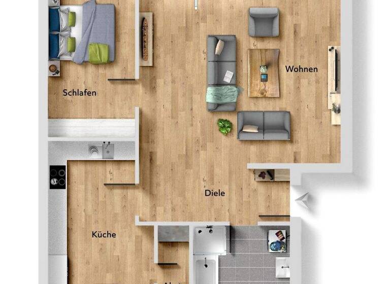 Wohnung zum Kauf 185.000 € 2 Zimmer 68,8 m² frei ab sofort Sieker Bielefeld 33605