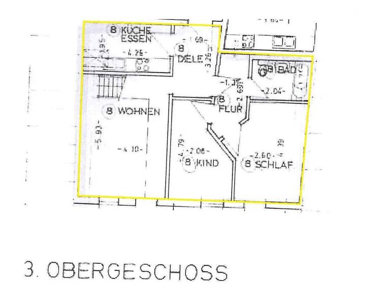 Wohnung zum Kauf 398.000 € 4 Zimmer 89 m² 3. Geschoss Innenstadt Regensburg 93047