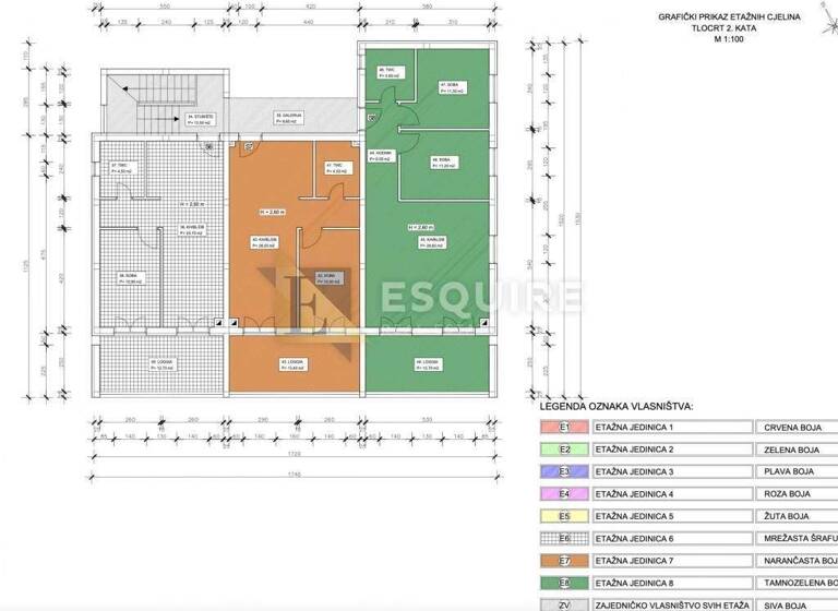 Wohnung zum Kauf 243.000 € 2 Zimmer 63 m² 2. Geschoss Crvene kuce, Zadar Arbanasi do Crno