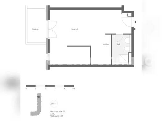 Wohnung zur Miete Tauschwohnung 911 € 1 Zimmer 51 m² 1. Geschoss Reinickendorf Berlin 13409