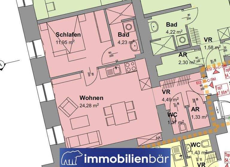 Wohnung zum Kauf 159.000 € 2 Zimmer 47,7 m² 1. Geschoss Grillparzerstraße 1 Lustenau Linz 4020